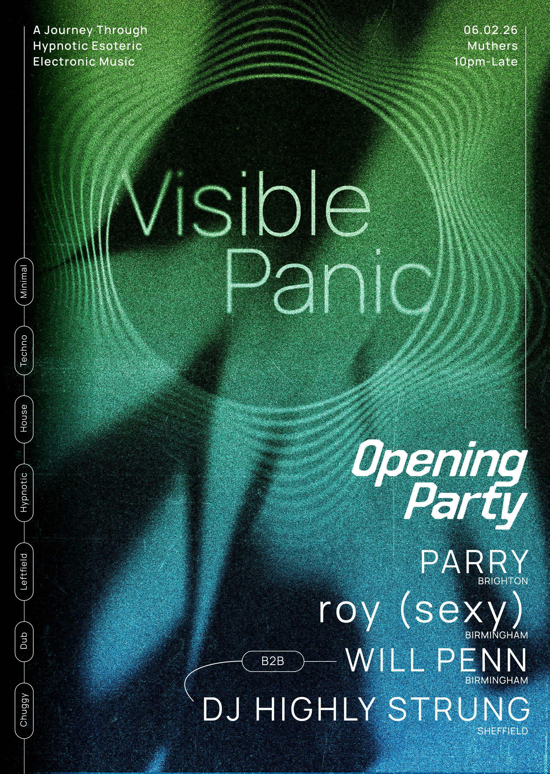 Visible Panic Launch Party Poster