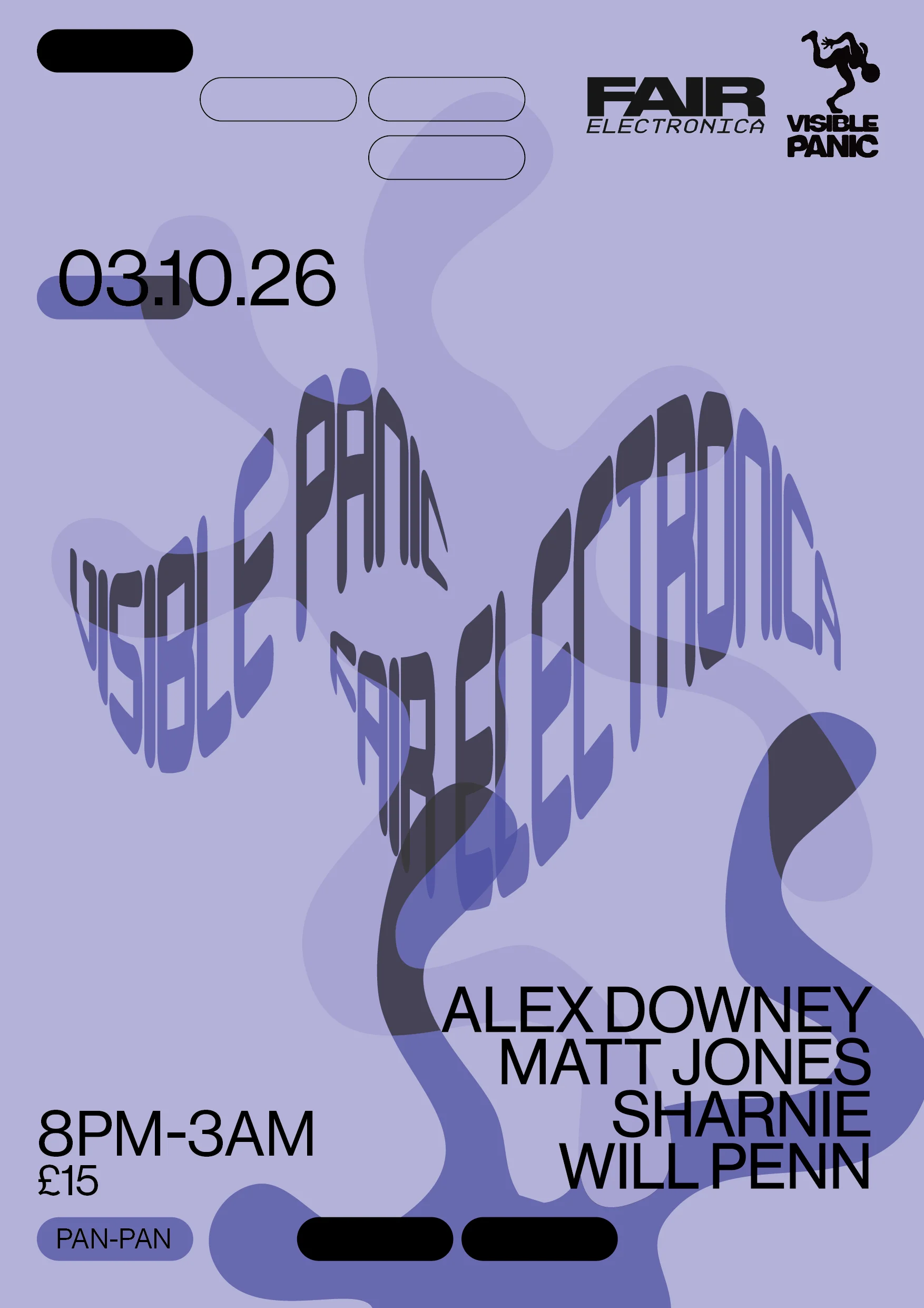 Fair Electronica and Visible Panic Party Poster